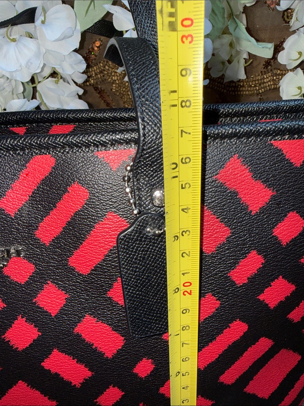 Coach Women's Black & Red Patterned Tote Bag - Picture 16 of 16